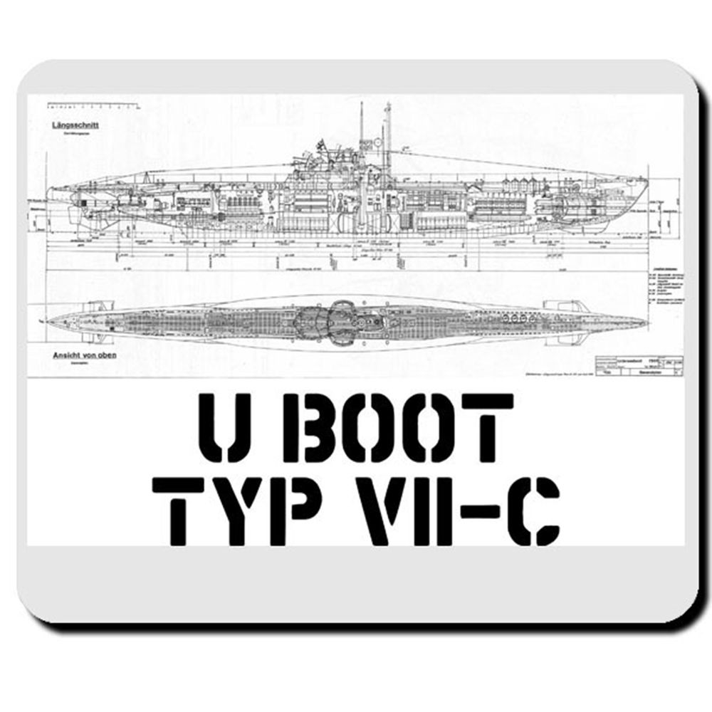 
	
U Boot Typ VII C Marine U-Boot Waffe Bauplan Zeichnung - Mauspad #7958