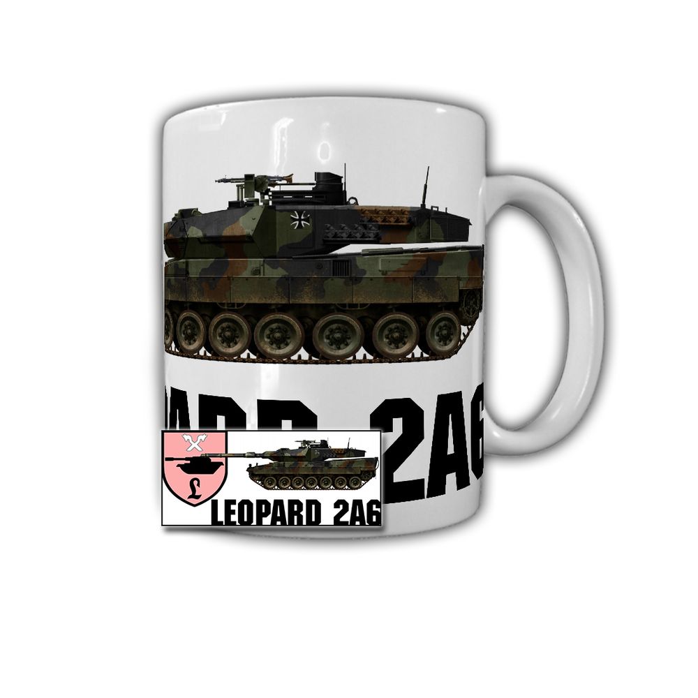 Tasse Leopard 2A6 Panzer 120mm Glattrohr PzLBtl 93 Munster Bundeswehr #30796