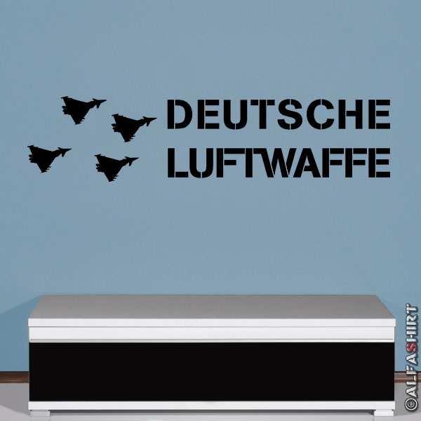Wall Mural German Luftwaffe Eurofighter Bundeswehr deco airplane 28x120cm A579