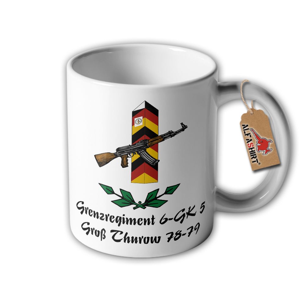 Tasse Grenzregiment 6 GK5 Thurow DDR NVA Grenzschutztruppen Andenken #32816