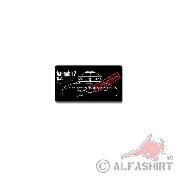 Haunebu 2 Sticker Flugscheibe Germany Myth Ufo 13x7cm # A4130