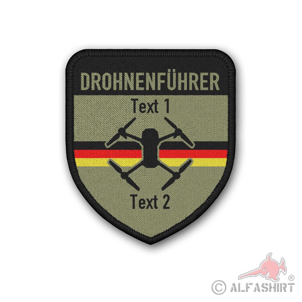 Patch personalisierbar Drohnenführer Deutschland Fahne Flagge Drohne #42392