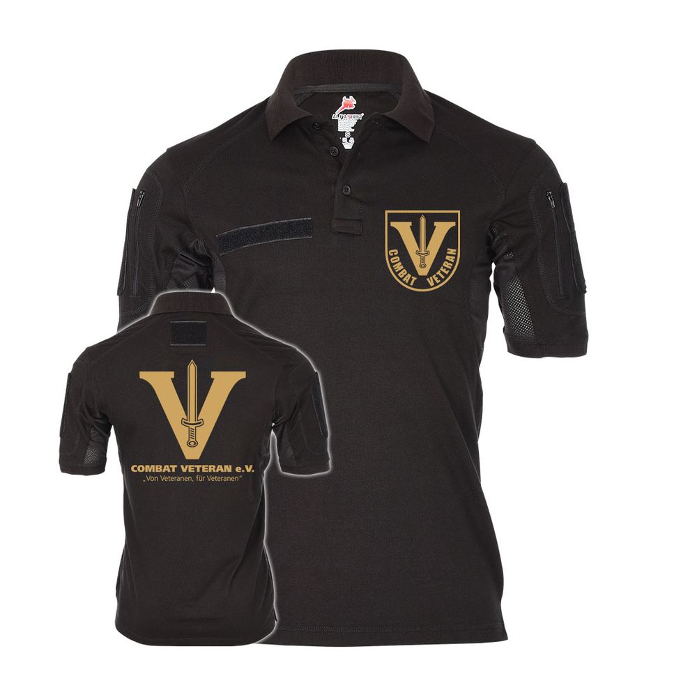 Tactical Polo Schwarz Combat Veteran e.V. Schwarz #47040