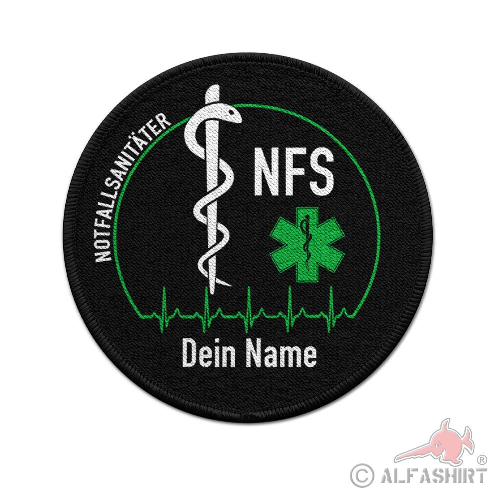 Patch NFS Personalisiert Notfallsanitäter Abzeichen Medical Dein Name #40910