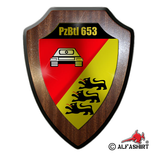 Heraldic shield PzBtl 653 Tank Battalion BW Badge Emblem Reservist # 17249