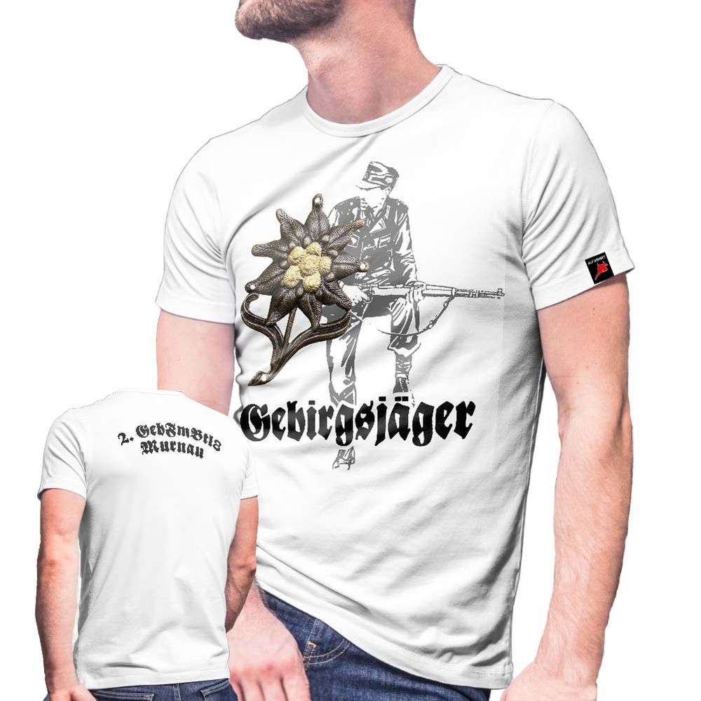 Gebirgsjäger Veteran 2 GebFmBtl 8 Alpen Edelweiss GebJg Jäger 98k T-Shirt #30029