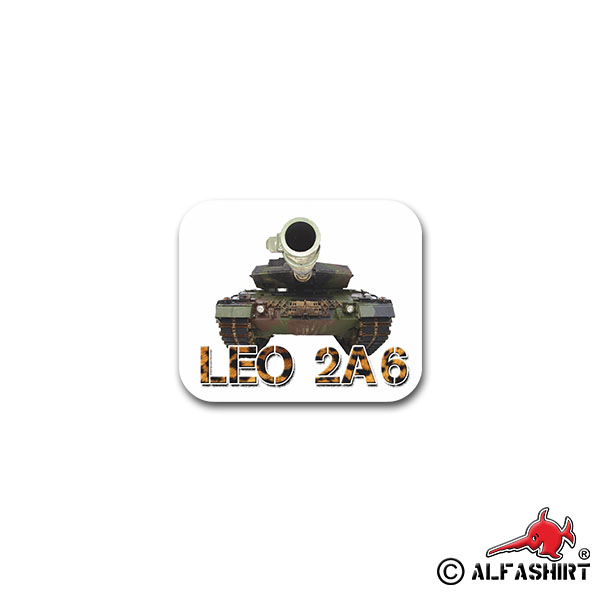 Aufkleber/Sticker Leopard 2A6 Kampfpanzer Leo BW Heer Militär 7x7cm#A2244