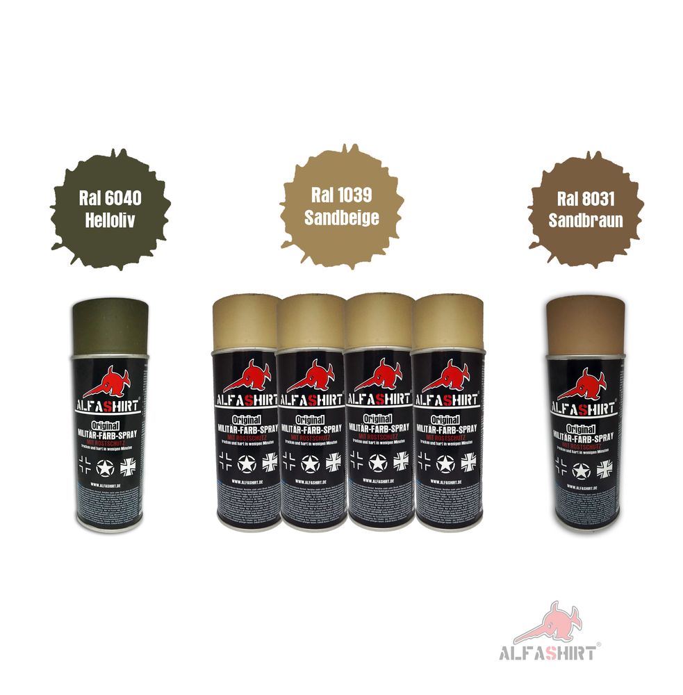 BW Wüstentarn ISAF Set Ral 1039-Ral 6040-Ral 8031 Farb Spray #25407
