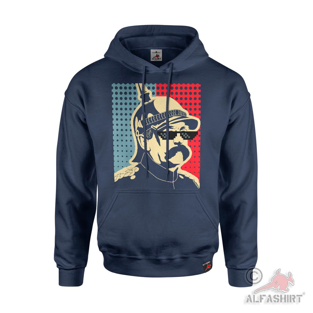 Hoodie Retro Otto von Bismarck Kanzler Deutschland Wahlkampf Kapuzen Pulli#45922