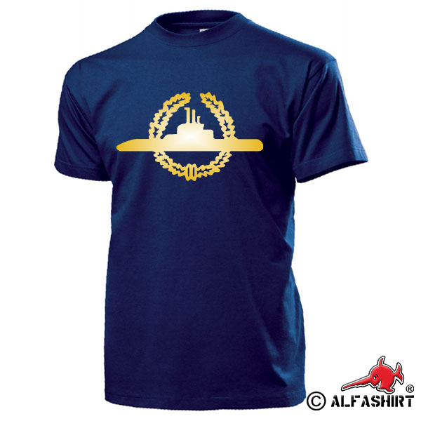 U-Boot Abzeichen BW U-Bootfahrer Emblem Gold Deutschland T-Shirt #15539