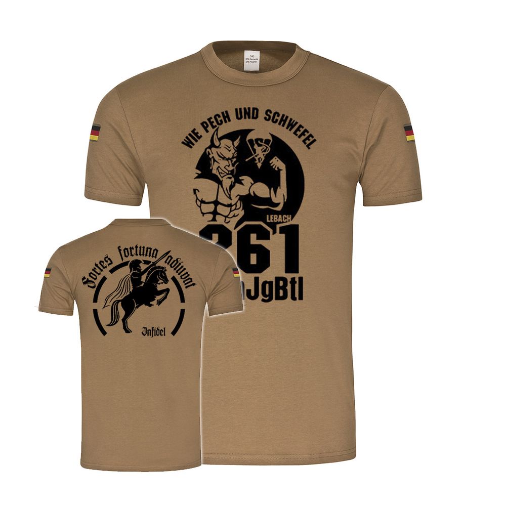 BW Tropen FschJgBtl 261 Fortes fortuna adiuvat Bundeswehr 261 T-Shirt #33542