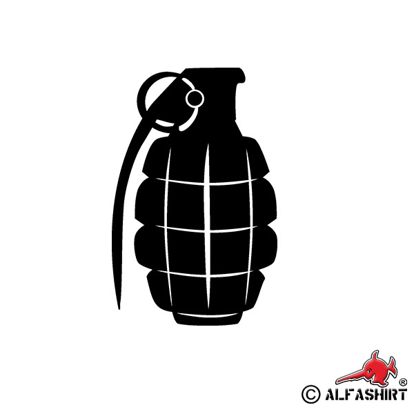 Sticker Hand grenade American Mk 2 pineapple military 10x6cm A571