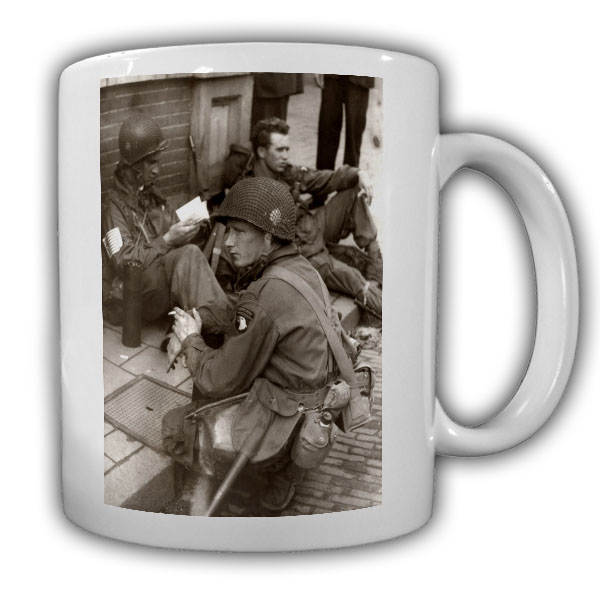 Tasse US Grenztasse Soldaten Army Greznze Stahlhelm Berlin Deutschland #22213