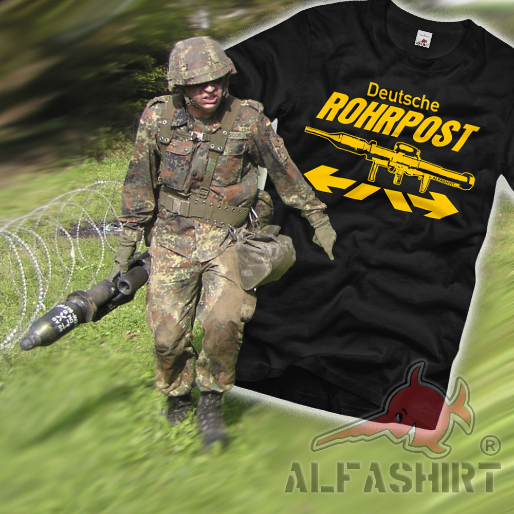 Deutsche RohrPOST Panzerfaust Bundeswehr Meme Soldat ZdV Spaß T-Shirt #39020