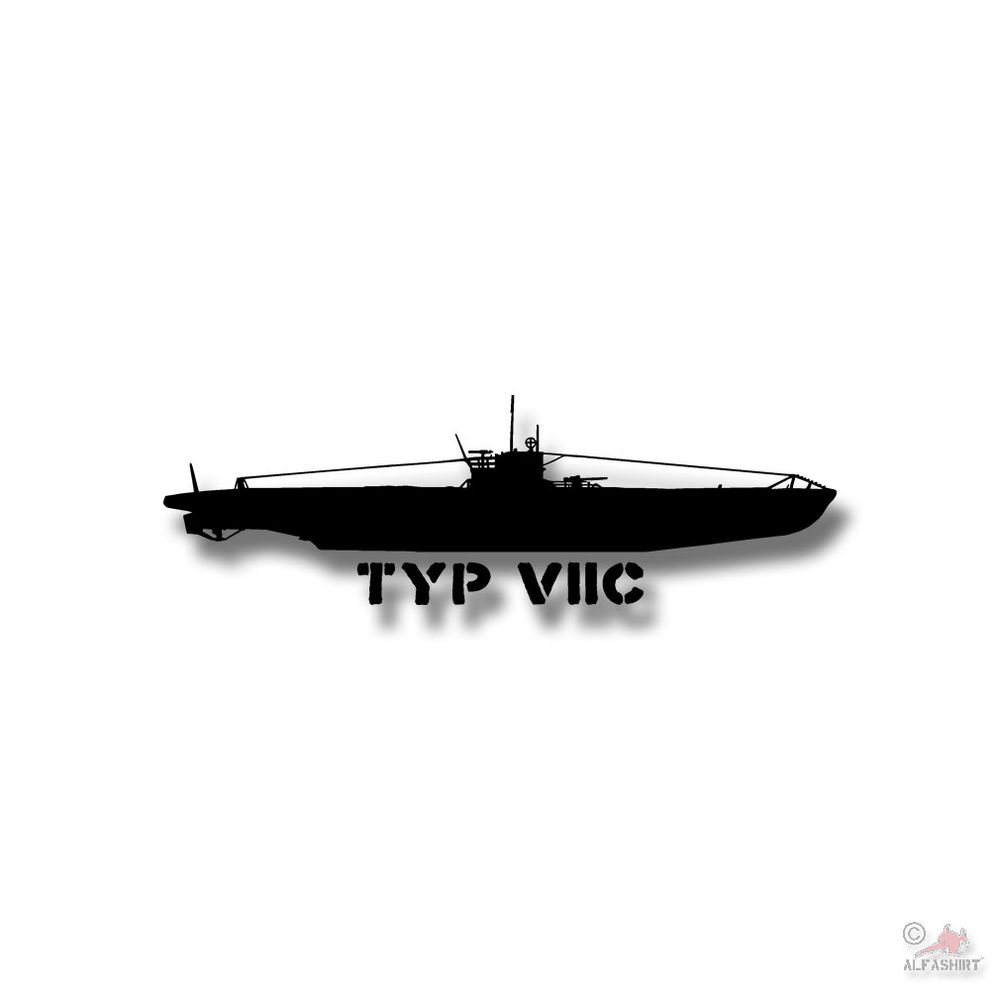 Sticker submarine type VIIC Marine in the Atlantic U96 U552 30x9cm # A4721