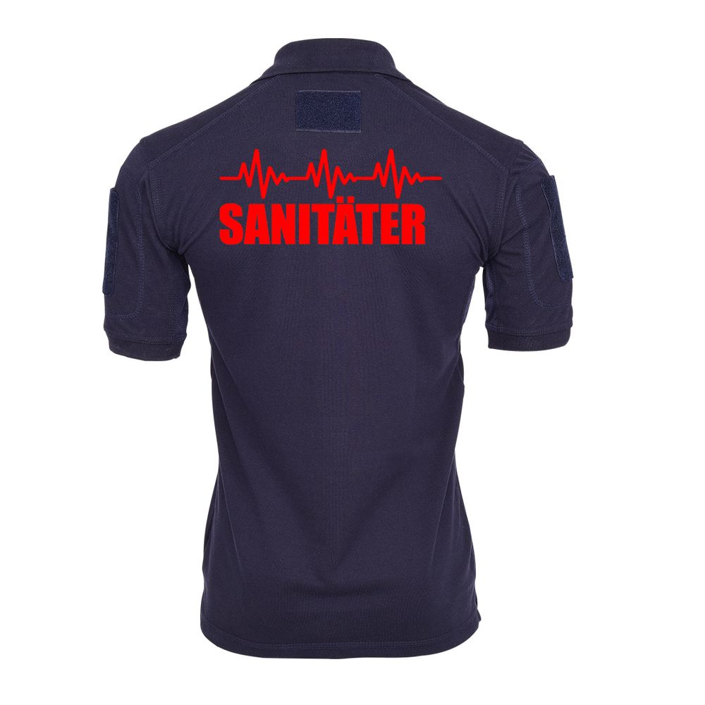 Tactical Poloshirt Sanitäter EKG Linie Sani Elektrodiagramm Herz #25269