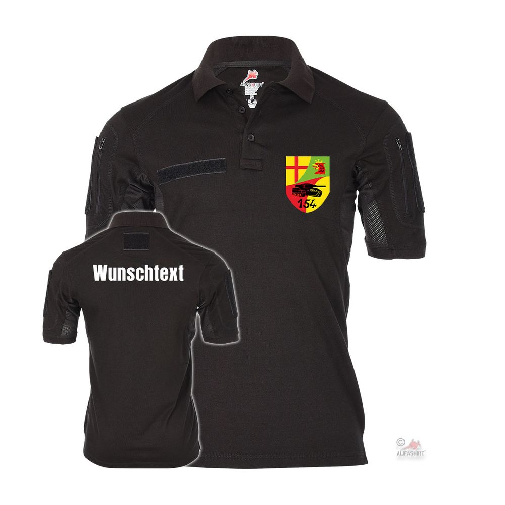 Tactical polo shirt personalized with desired text PzBtl 154 Westerburg #42961