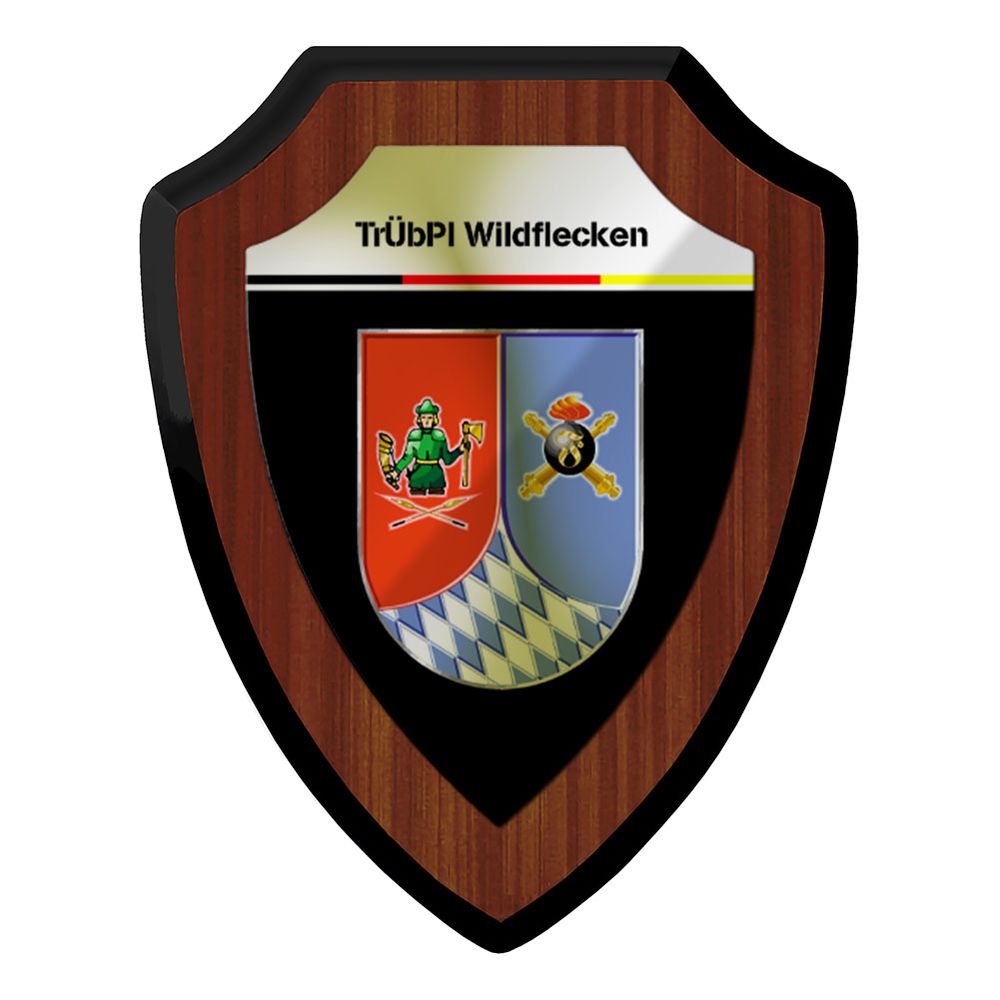 Heraldic shield TrÜbPl Wildflecken TrÜbPlKdtr South Hohen Rhön US Army #42978