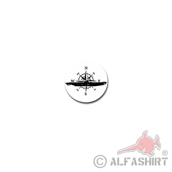 Submarine Class VII C Sticker Sticker Compassroe Submarine Marine 7x7cm # A4064