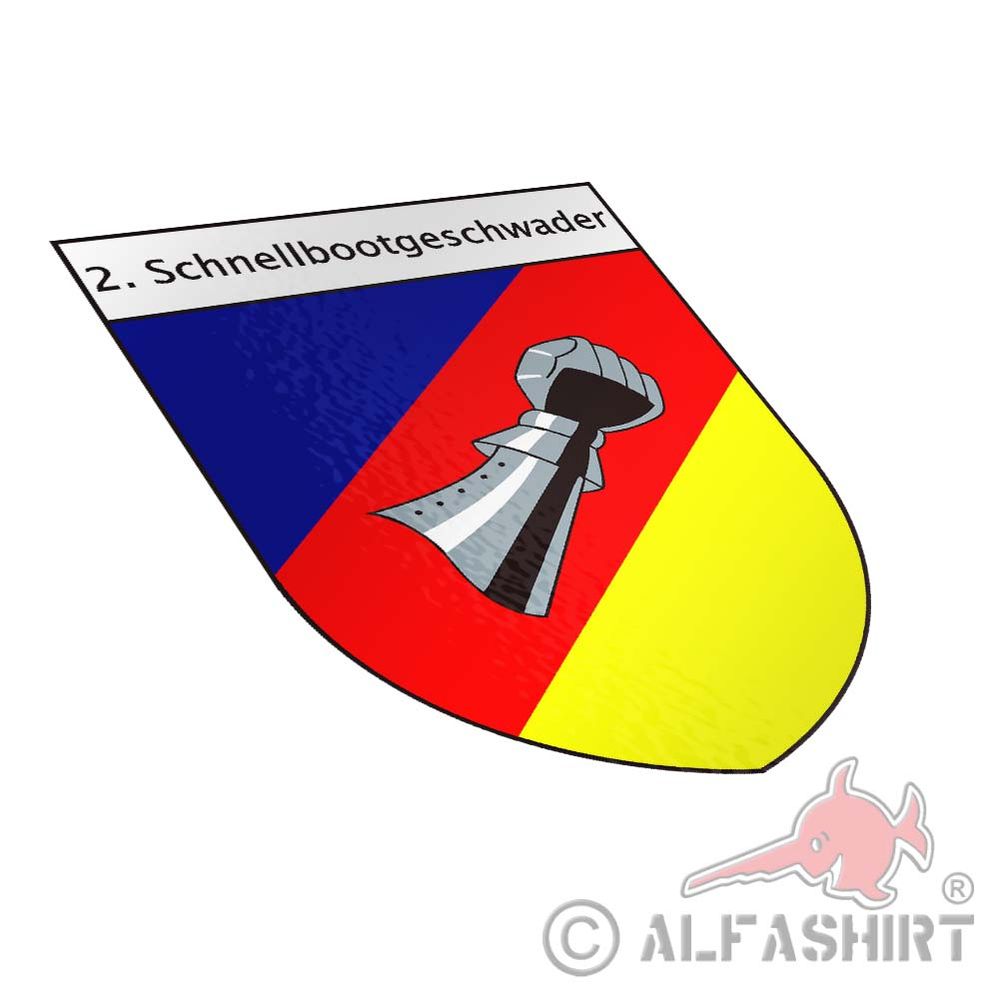 2 Schnellbootgeschwader Aufkleber Abzeichen Wappen Marine 2SG BW 7x5cm  #A4889