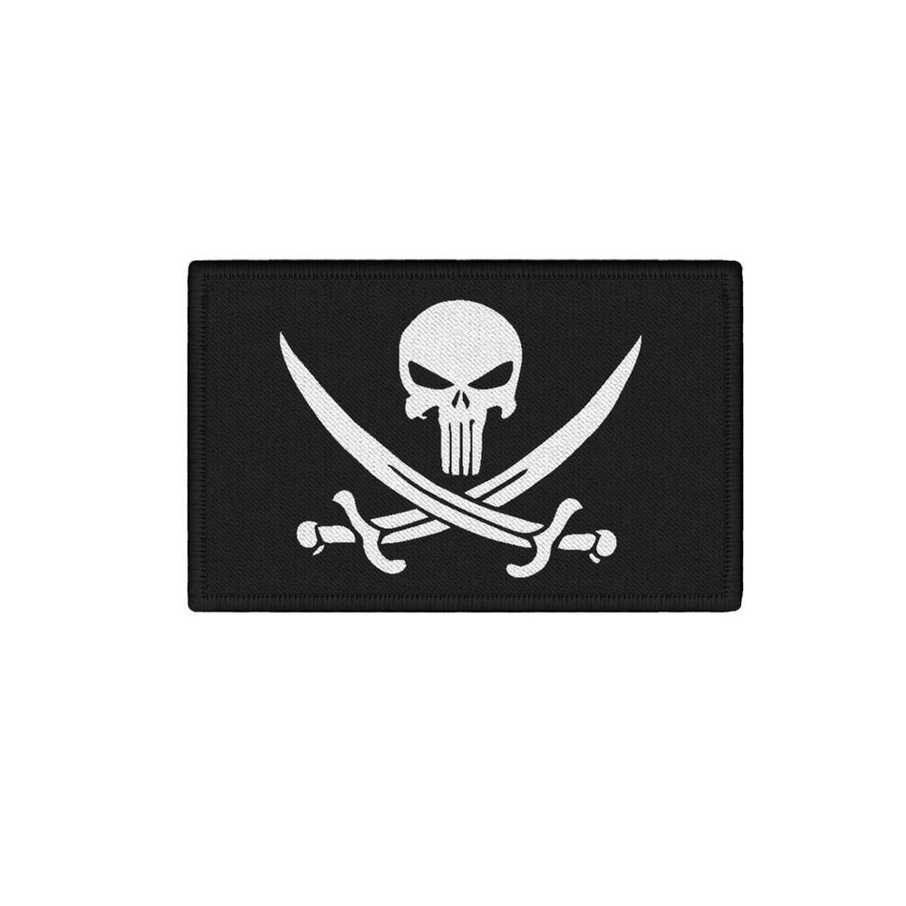 Patch Infidel Pirate Jolly Roger pirate flag skull 7.5x4.5cm # 38458