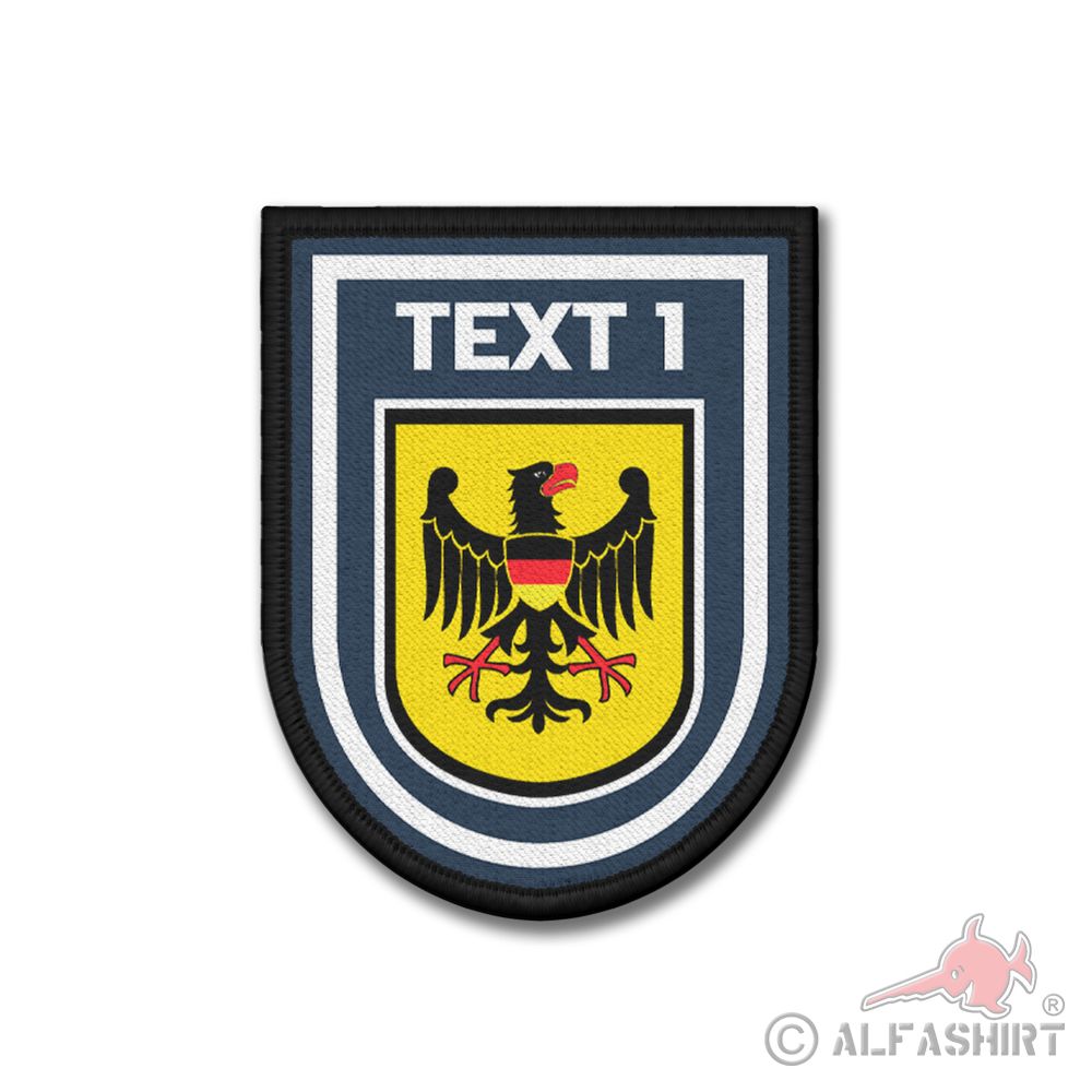 Patch Abzeichen Personalisiert Wunschtext Adler Bundesadler Deutschland #39756