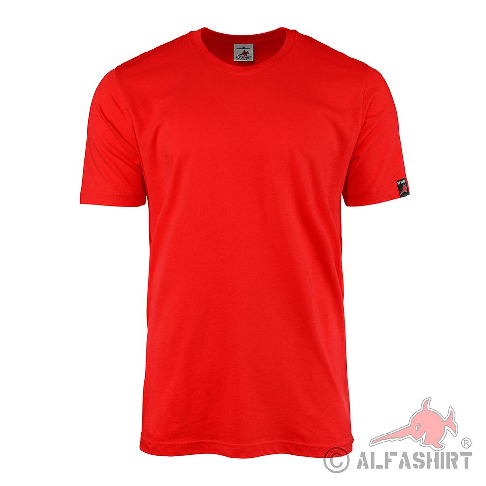 T-Shirt rot Herren Hemd Rundhals 100% Ringspinn-Baumwolle Jersey 185 g-m² #12820
