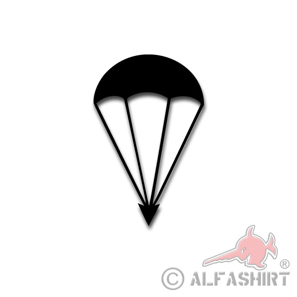 Parachute Round Cap Paratrooper FschJg Sticker Badge 10x6cm # A4442