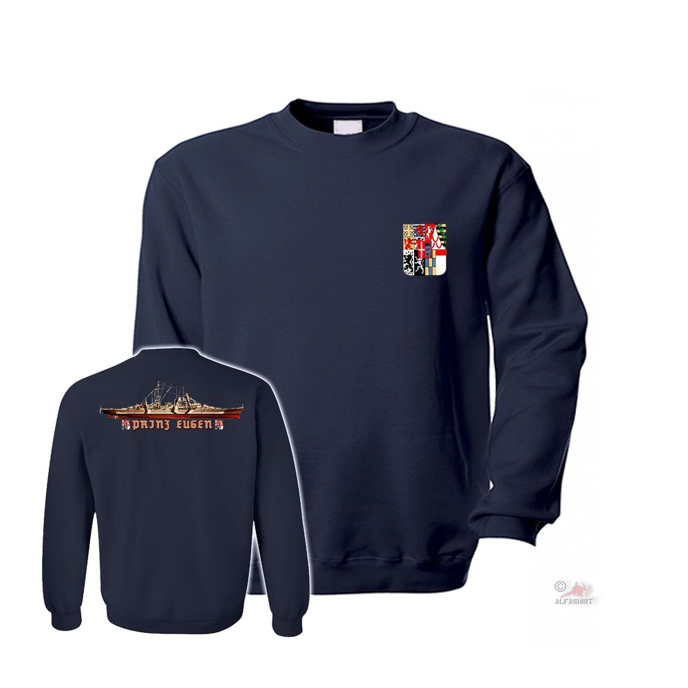 Schlachtschiff Prinz Eugen Wappen Deutsches Reich Kriegsmarine Pullover #41007