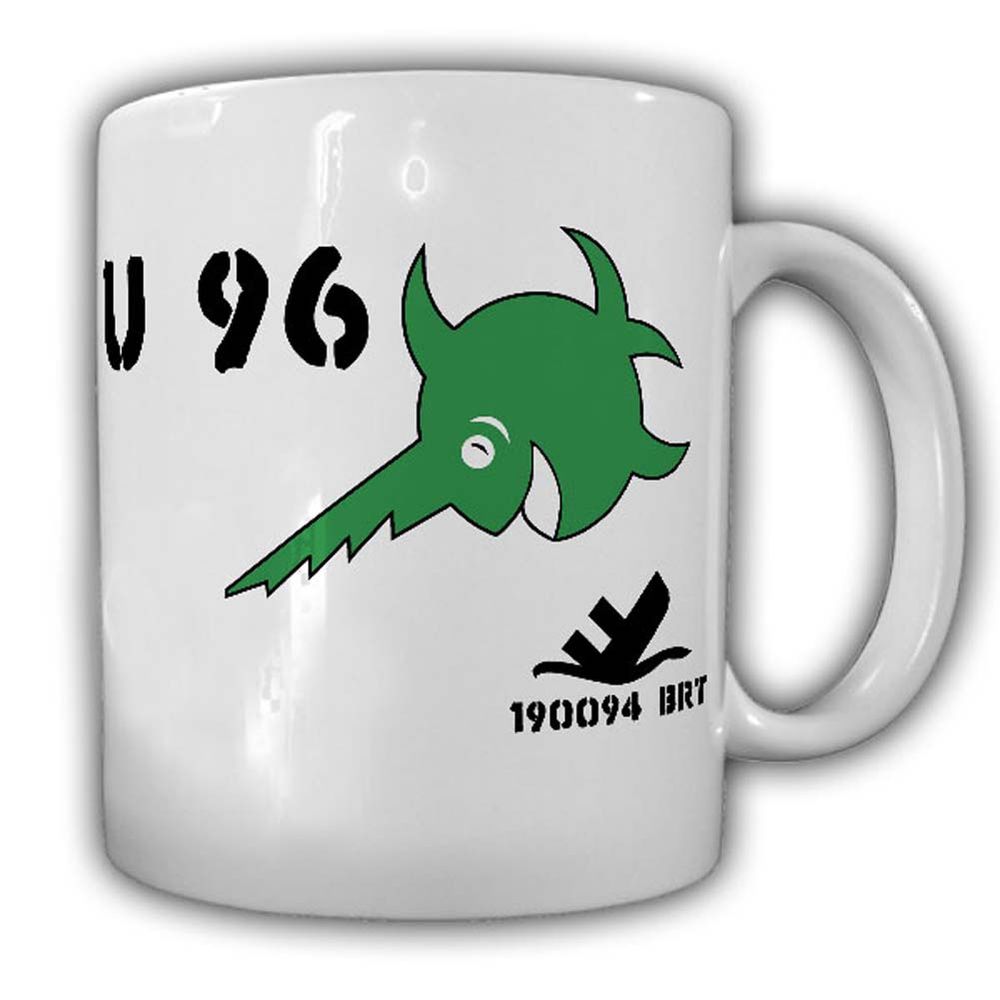 Tasse U96 U-Boot Schwertfisch Sägefisch grün Atlantik Kriegs-Marine Turm#5169