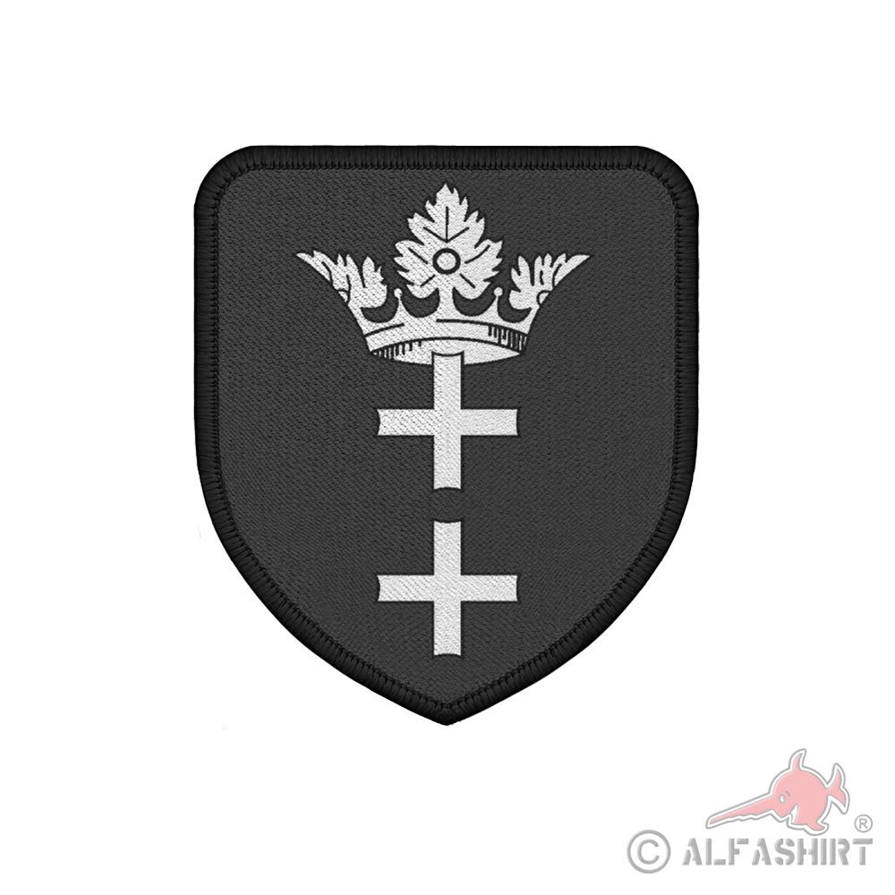 Patch Free City of Danzig Coat of Arms Badge Poland Velcro Uniform 75x65mm # 36801
