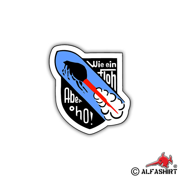 Sticker Like a flea But Oho! Luftwaffe Military Emblem 7x6cm # A1001