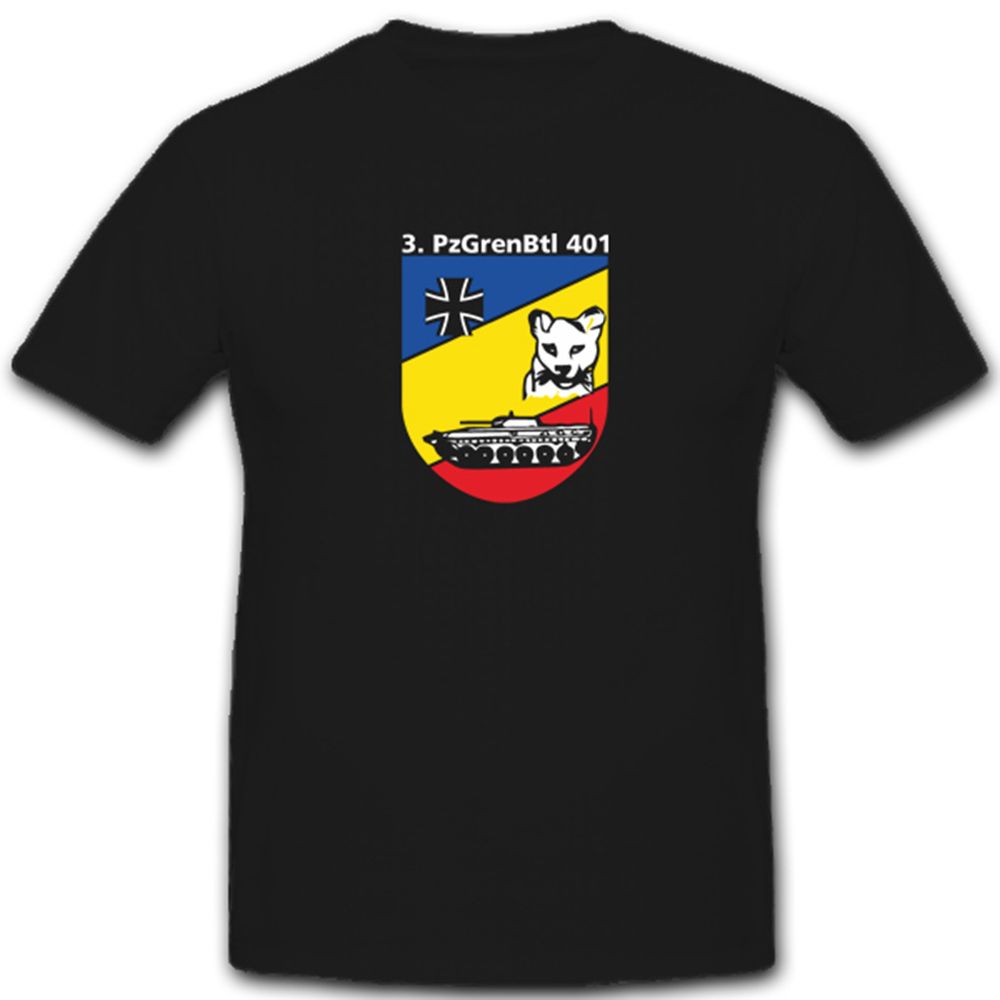 3. PzGrenBtl 401 Panzer Grenadier Bataillon Ek Panther Panzer - T Shirt #4848