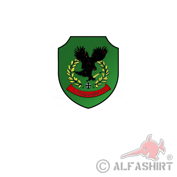 5 Company PzGrenBtl 72 Panzergrenadier Bundeswehr Sticker 7x7cm # A4093
