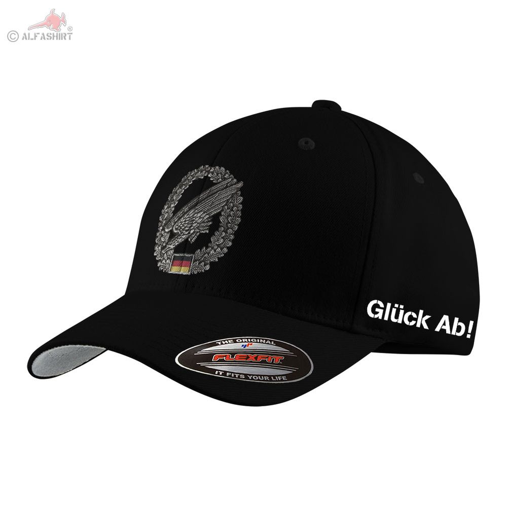 Flexfit Kappe Fallschirmjäger Bundeswehr Wappen Adler Gkück Ab #35313