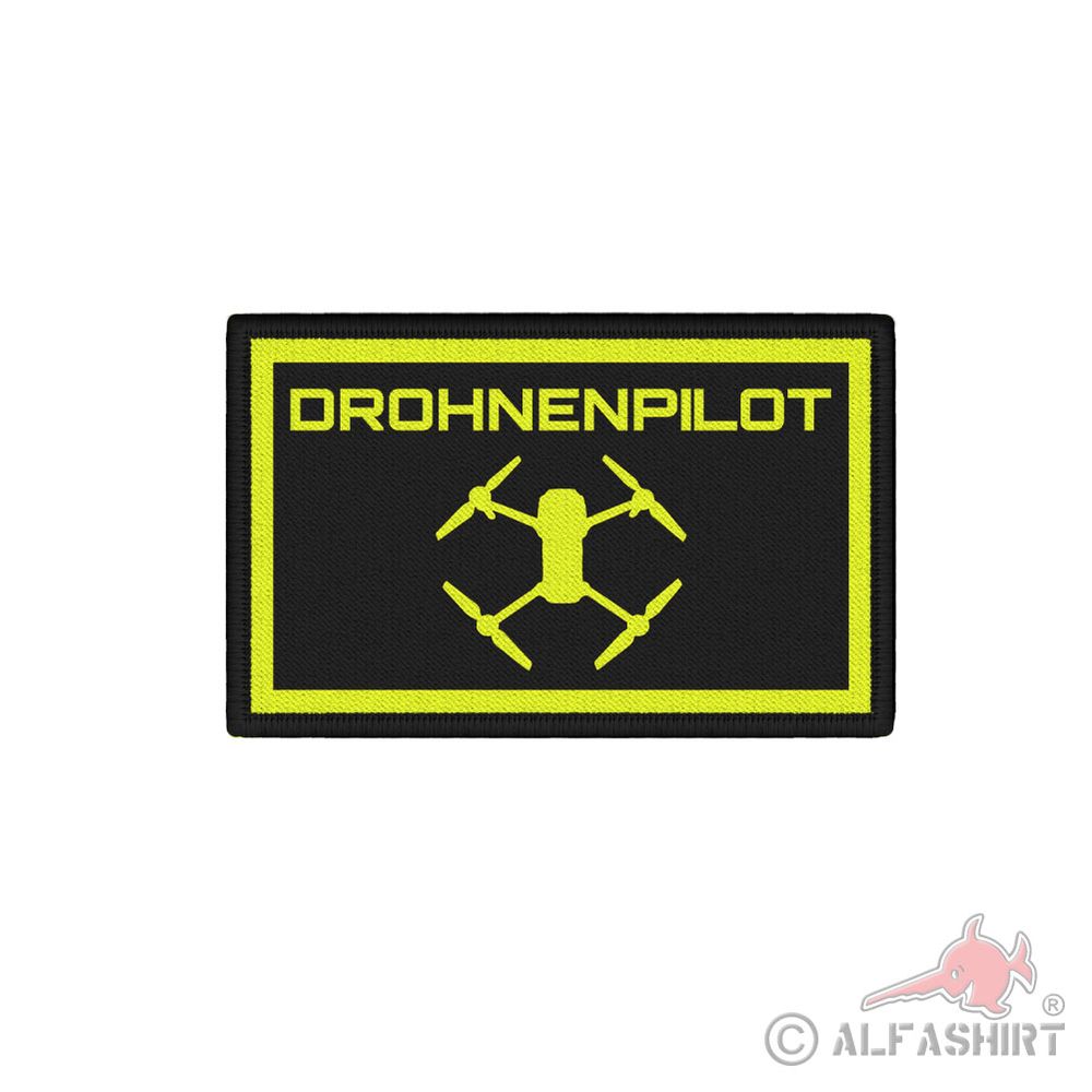 Patch Drohnenpilot Neon Gelb Drohne unbemanntes Flugobjekt Pilot Steuer #43799