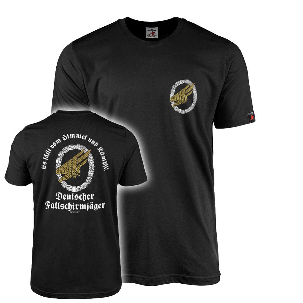 T-Shirt: It falls from the sky and fights! German paratrooper #23370