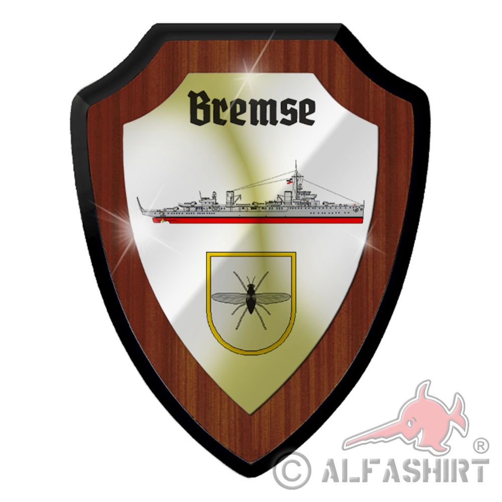 Wappenschild Bremse 1935 Artillerieschulschiff WH Abzeichen Wappen#38977