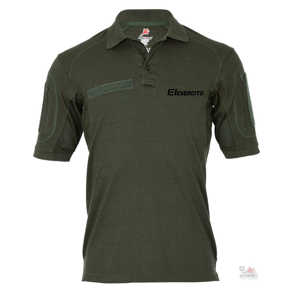 Tactical Polo Shirt Alfa ITALIA Itanlian Italiano Logo Tropics Camo Army #18985