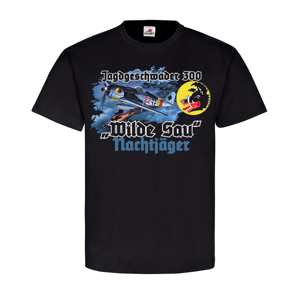 JG 300 WILDE SAU Nachtjäger Jagdgeschwader Verbandsabzeichen T Shirt #24823