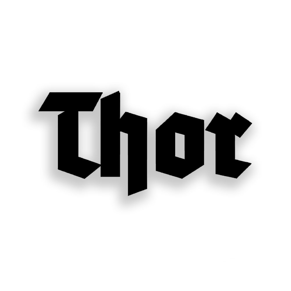 Thor Sticker Aufkleber Namen Schriftzug Wikinger Germanen Gott 10x5cm ab  A6284