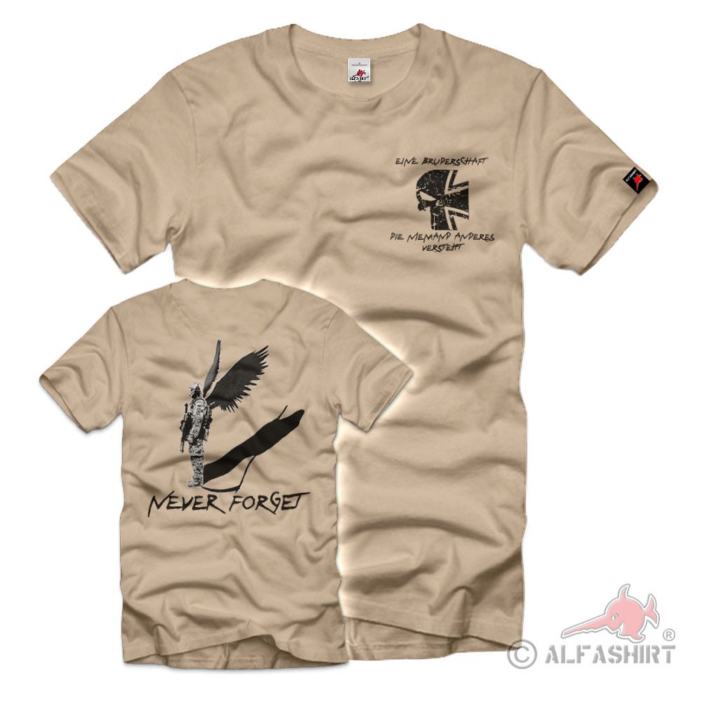 Never Forget Symbol Mikha-el Engel Christentum Infidel Bundeswehr T-Shirt#38147