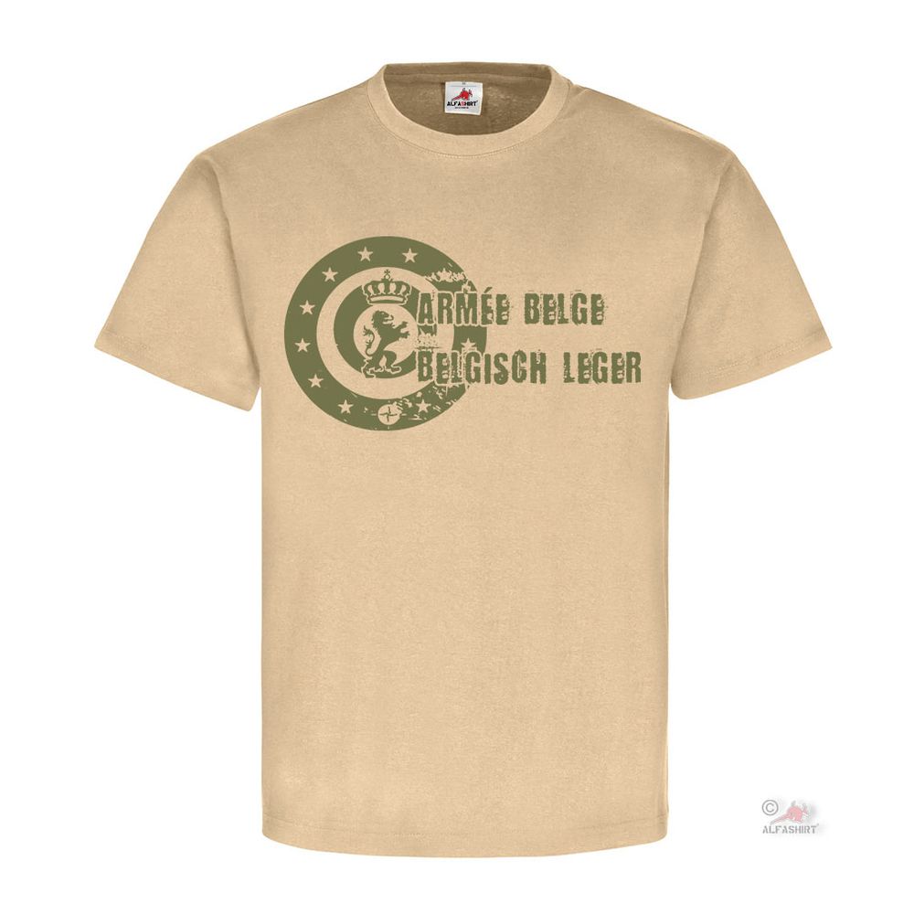 Armée belge Belgian casual Belgian Armed Forces Army Logo T Shirt # 18567