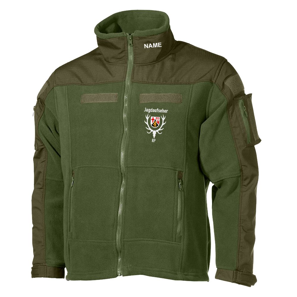 Fleecejacke RLP Jagdschutz Personalisiert Jäger Förster Revier Abzeichen #47557