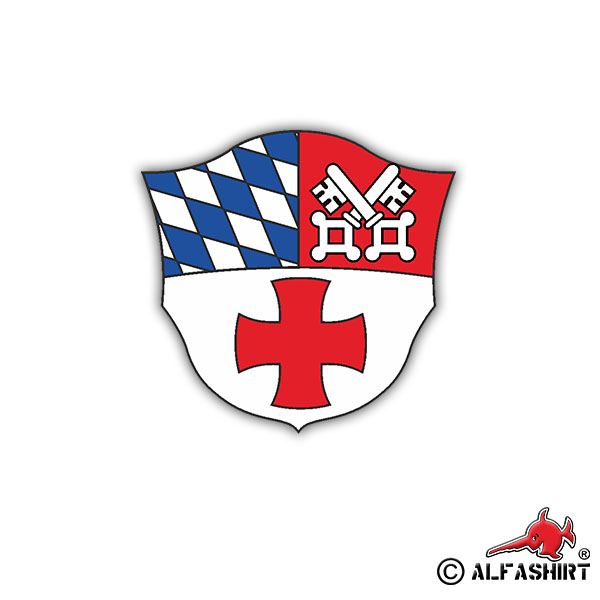 Sticker SanBtl 4 BW Badge Germany Military Sani 7x7cm A1854