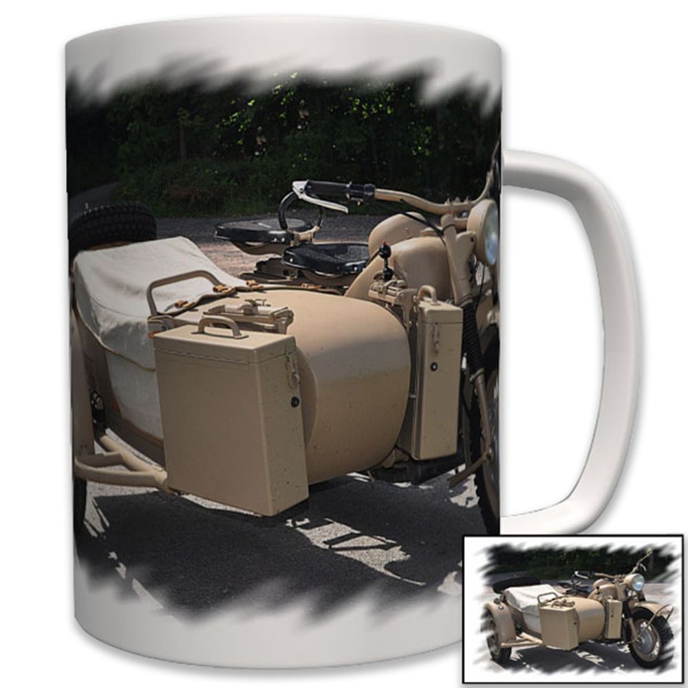 R 75 Motorrad mit Beiwagen Gespann Gelände Foto - Tasse #6850