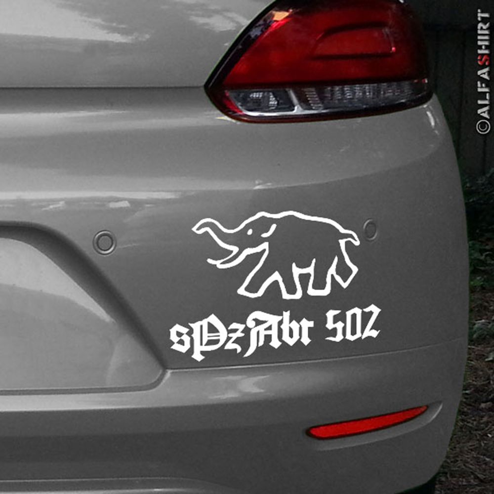 Sticker sPzAbt 502 Heavy Tank Division Tiger Elephant 10x7cm # A306