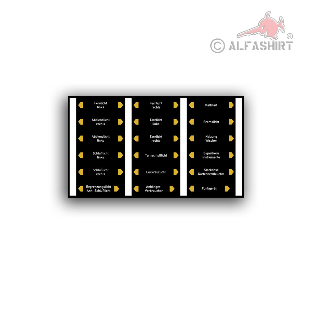 Aufkleber Beschriftung Sicherungsdose für Borgward B2000 Büssing 15x9cm #A5804