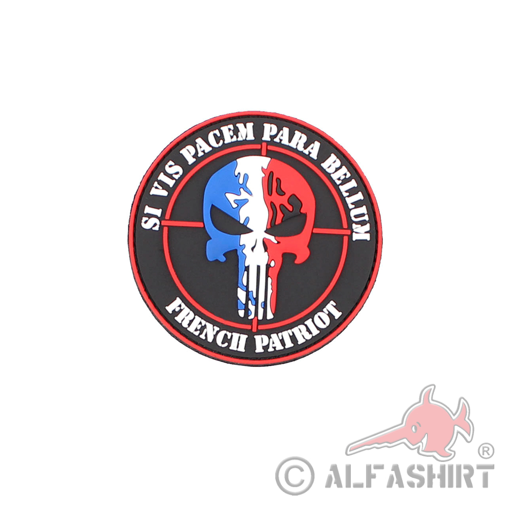 3D Rubber Patch French Patriot Frankreich Einheit Airsoft Softair 8x8cm #27105
