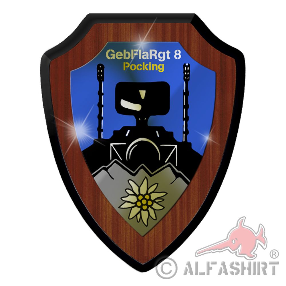 Heraldic shield GebFlaRgt 8 Pocking Bundeswehr Chiemgau Gebirgs Falk # 38565